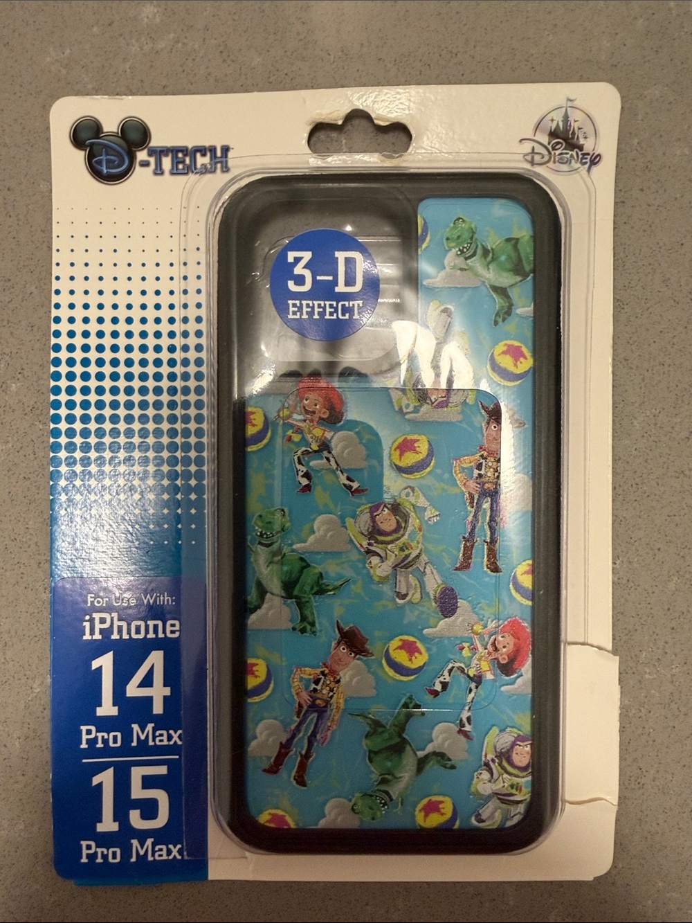 Disney Parks Toy Story Blue 3D-Effect iPhone Case for iPhone 14/15 Pro Max